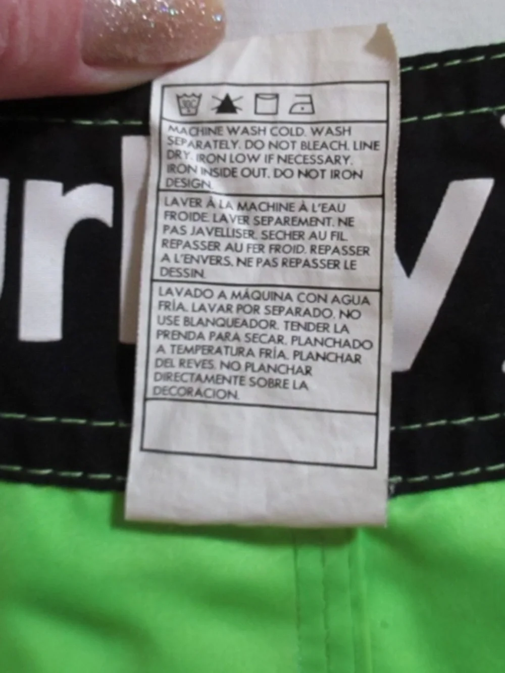 Hurley Men’s Bright Green Board Shorts Size 32